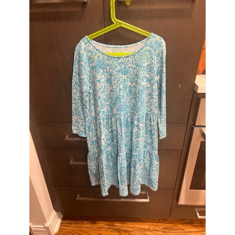 Lilly Pulitzer Girls blue Swing Dress girls 12-14